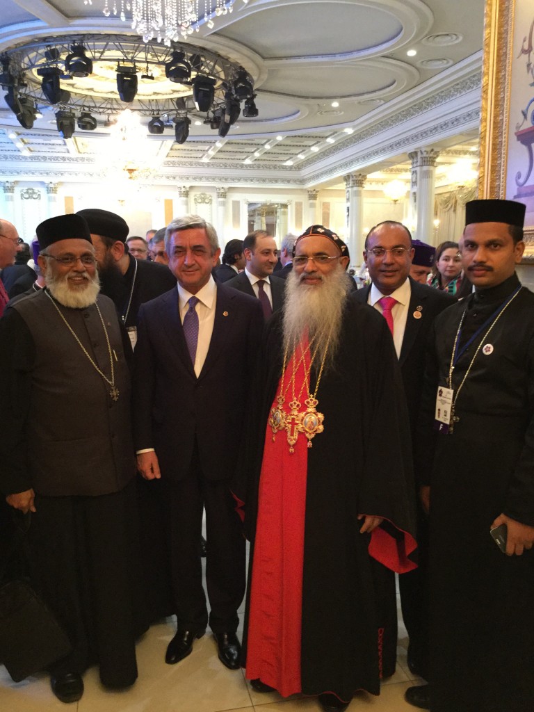 His Holiness with Armenian President, April 23, 2015